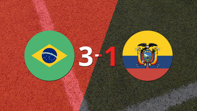Brasil superó a Ecuador con dos tantos de Vitor Roque