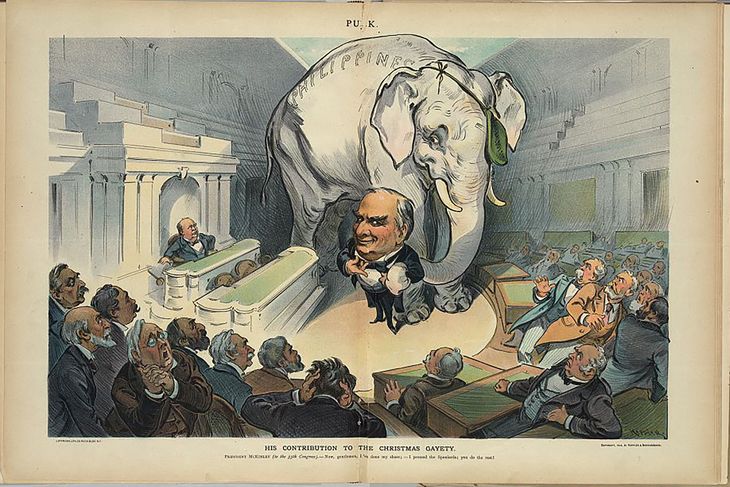 Muchos en el Congreso estaban horrorizados con la adquisición de las Filipinas, pero integraba parte del Acuerdo de Paris, así que no se podía rechazar (España feliz de deshacerse del archipiélago) Muchos en el Congreso estaban horrorizados con la adquisición de las Filipinas, pero integraba parte del Acuerdo de Paris, así que no se podía rechazar (España feliz de deshacerse del archipiélago)