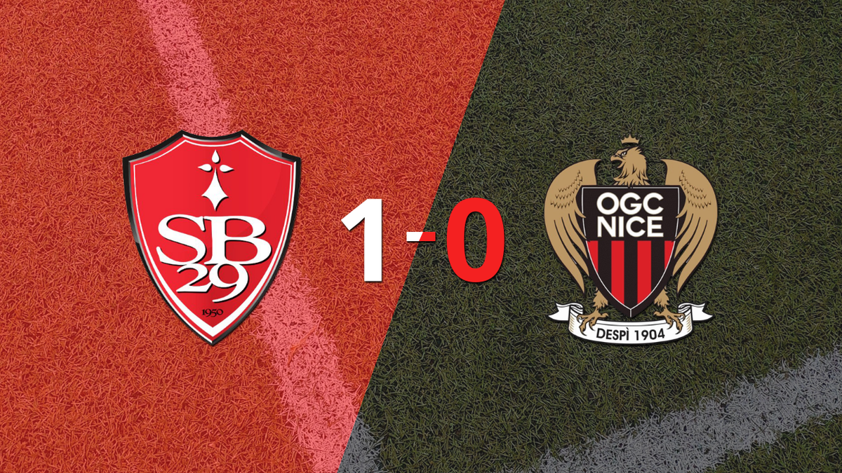 Stade Brestois defeated Nice 1-0 at home