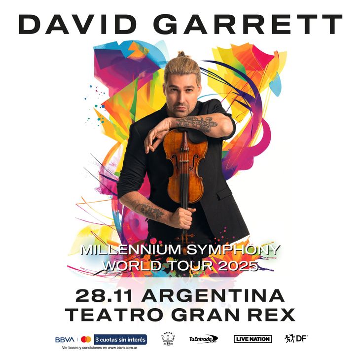 David Garret returns to Argentina: how and where to get tickets