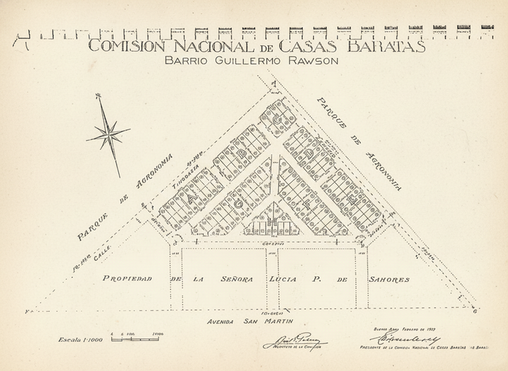Imagen del mapa original del Barrio Parque Guillermo Rawson (Gentileza de la Junta de Estudios Históricos de Agronomía) Imagen del mapa original del Barrio Parque Guillermo Rawson (Gentileza de la Junta de Estudios Históricos de Agronomía)