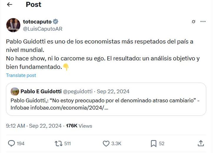 El ministro de economía nos de alabar a quine no integre su gabinete. Lo de Guidotti es una señal. El ministro de economía nos de alabar a quine no integre su gabinete. Lo de Guidotti es una señal.