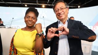 Francia Márquez junto a Gustavo Petro.&nbsp;
