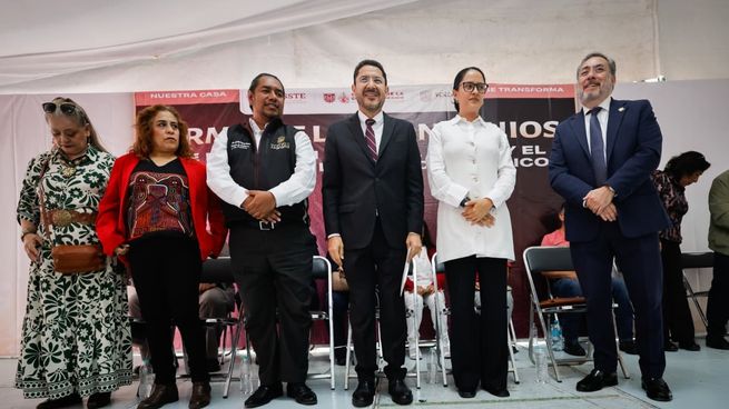 Martí Batres en acto en Tlalpan.