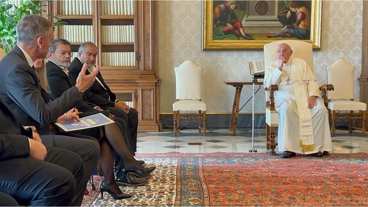 Pope Francis received a delegation from the CGT headed by Pablo Moyano and Hector Daer