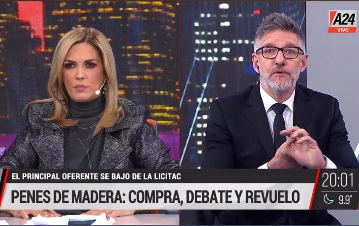 Viviana Canosa y Luis Novaresio se cruzaron por la compra de los penes de madera