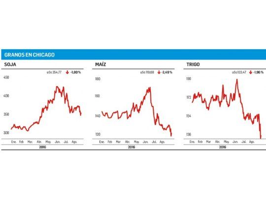 Chicago: granos tocaron mínimos históricos