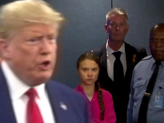 &nbsp;El cruce entre Greta Thunberg y Donald Trump en la cumbre de Naciones Unidas (archivo)&nbsp;