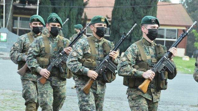 Fuerzas militares desplegadas en La Araucania.