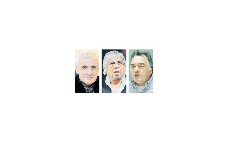 Antonio Caló, Hugo Moyano y Luis Barrionuevo