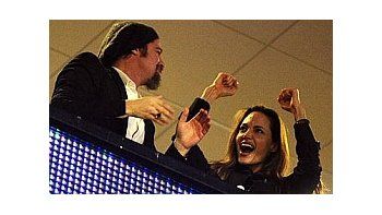 Pitt y Jolie festejan el triunfo de New Orleans Saints.