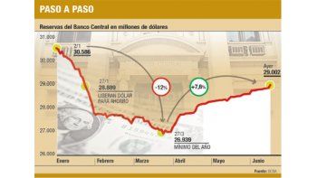 ámbito.com | Reservas superan los u$s 29.000 M; “blue” subió a $ 12