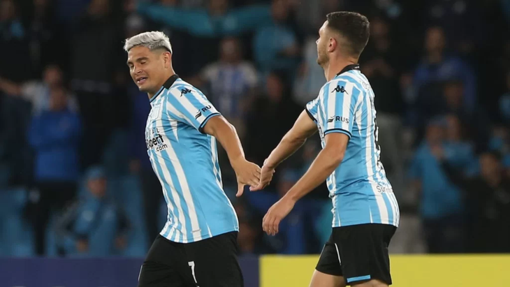 Together hand in hand towards the goal. Maximiliano Salas and Adrián Together hand in hand towards the goal. Maximiliano Salas and Adrián