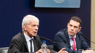 El Ministro de Justicia Mariano Cúneo Libarona junto a Sebastián Amerio.