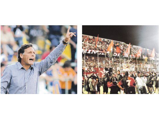Miguel Ángel Russo; La hinchada de Newell’s hizo un banderazo.