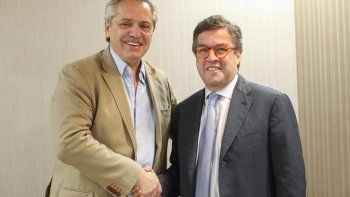 Alberto Fernández y&nbsp;Luis Alberto Moreno.