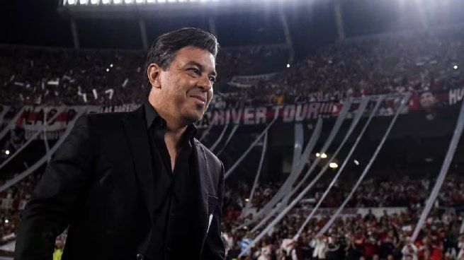 Marcelo Gallardo, entrando al Monumental