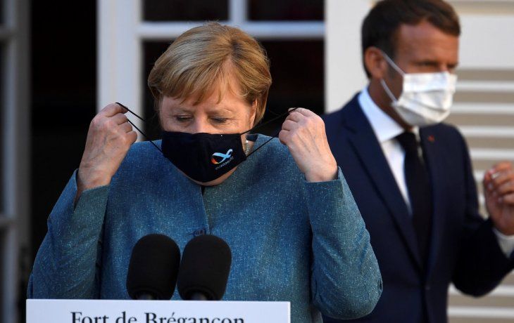 La canciller alemana, Angela Merkel, y el presidente franc&eacute;s, Emmanuel Macron.