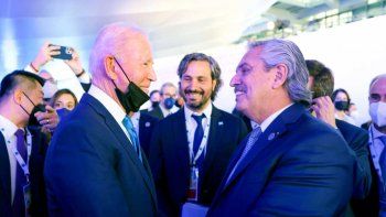 Joe Biden y Alberto Fernández se encontraron en el G20