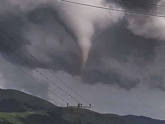 Un tornado sorprendió a los vecinos de Tafí del Valle.