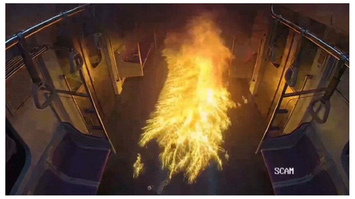 A man set fire to a car with 160 passengers after losing a divorce trial