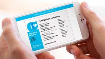 El certificado que expide la app Mi Argentina