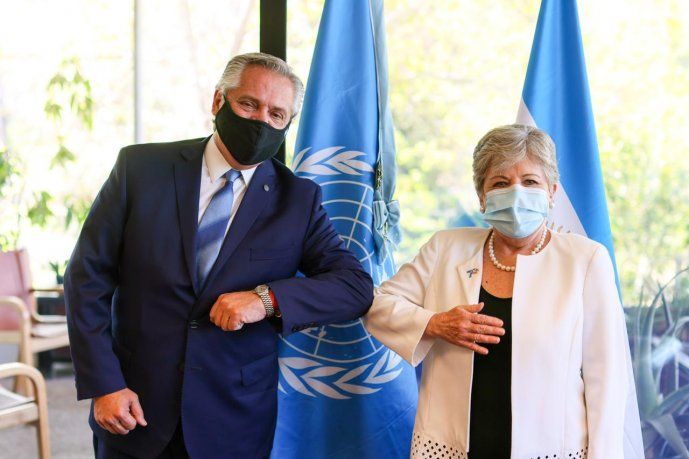 El Jefe del Estado argentino estuvo acompañado por Alicia Bárcena, titular del organismo dependiente de la ONU. 