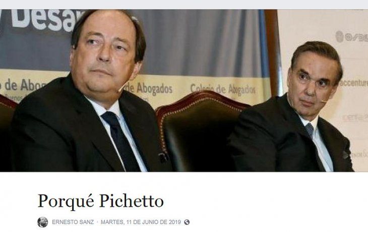 ¿por que pichetto?, la explicacion de sanz sobre la eleccion del vice de macri