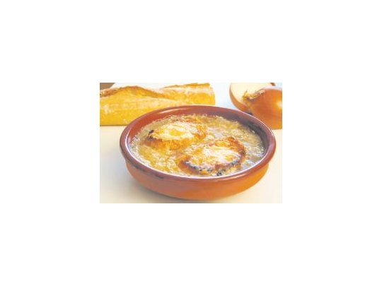 Sopa de cebolla gratinada