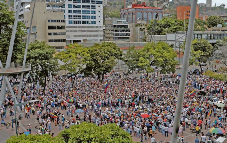 Menguante. Así se vio la última manifestación convocada por Juan Guaidó en Caracas, con una asistencia muy inferior a otras anteriores y mucho menor que la esperada por los líderes antichavistas.