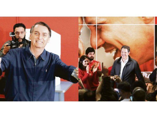 Jair Bolsonaro y Fernando Haddad.