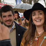 Victoria Villarruel participó del acto inaugural de Expo Venado junto al intendente de Venado Tuerto y presidente de la UCR, Leonel Chiarella.