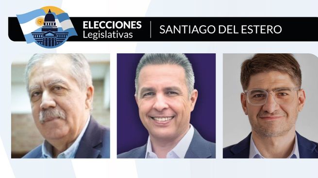 Elías Suárez, Ítalo Cioccolani y Alejandro Parnás, los principales aspirantes a la gobernación de Santiago del Estero.&nbsp;&nbsp;