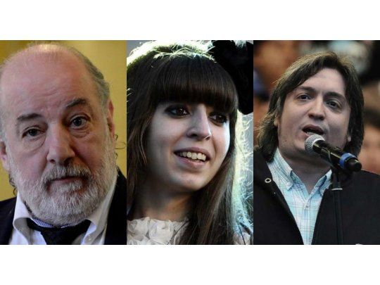 Claudio Bonadio, Máximo Kirchner y Florencia Kirchner.