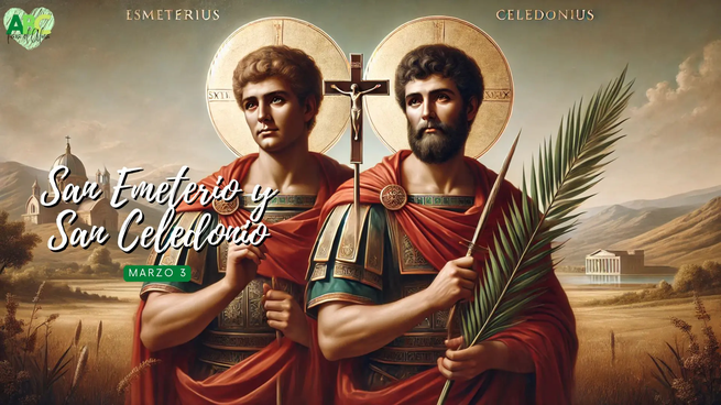 Los dos soldados romanos que fueron perseguidos y decapitados en tiempos de los emperadores Diocleciano y Valerio.