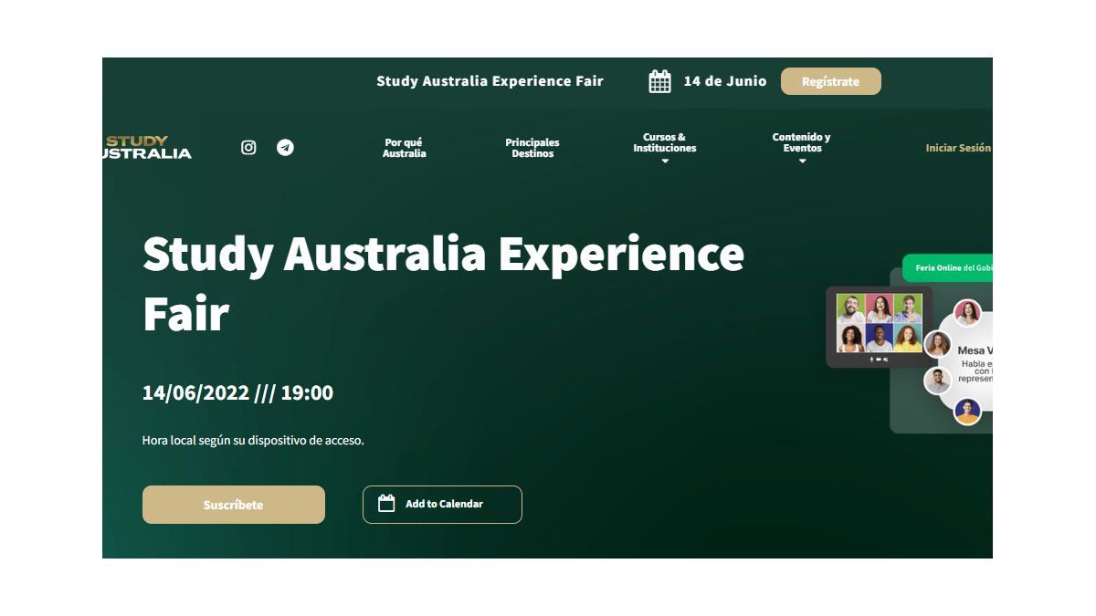 El gobierno de Australia invita a una feria educativa on-line