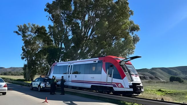 Un tren metropolitano chocó contra una grúa cerca de Cartagena y dejó varios heridos leves.