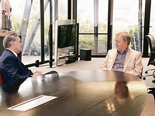 Encuentro. Miguel Ángel Pichetto y Juan Schiaretti, ayer en Córdoba.