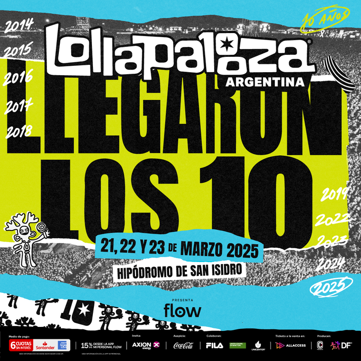 Lollapalooza Argentina confirms the dates of its 10th edition in 2025: where to buy tickets
