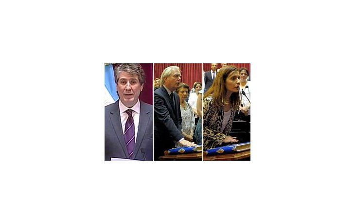 Amado Boudou tomó juramento a Federico Pinedo (POR) y Viriginia García (FpV)