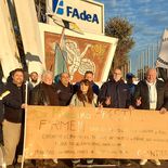 Las protestas en FAdeA. Las protestas en FAdeA.