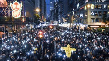 Hong Kong durante la movilización de este domingo.&nbsp;