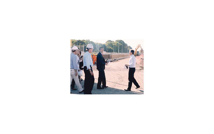 Florencio Randazzo y Mauricio Macri se encontraron ayer en la Autopista Illia para recorrer las obras de extensión de ese camino que encara el Gobierno de la Ciudad de Buenos Aires.