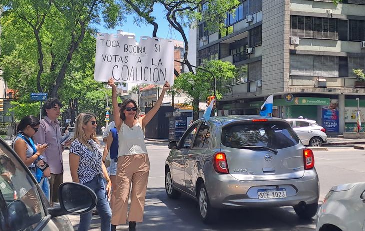 Runoff 2024: intense electoral noon: party honks and intense traffic in Montevideo