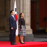 Claudia Sheinbaum junto a Lee Jae Myung, presidente de Corea del Sur.