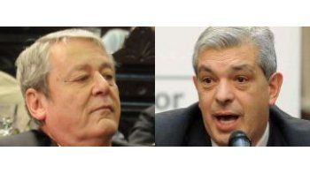 El diputado nacional Carlos Kunkel y el titular de la Cámara de Diputados, Julián Domínguez.