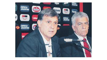 Gerardo Martino en su presentación como nuevo entrenador de Newell’s.