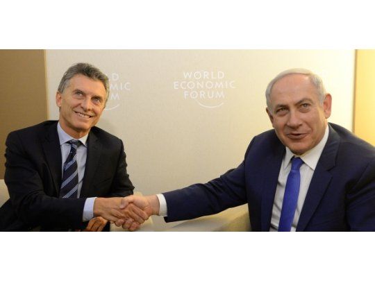 El presidente, Mauricio Macri junto con el primer ministro de Israel, Benjamin Netanyahu.