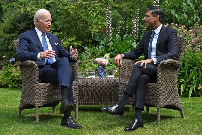 Joe Biden se reunió con el Primer Ministro Rishi Sunak en Londres