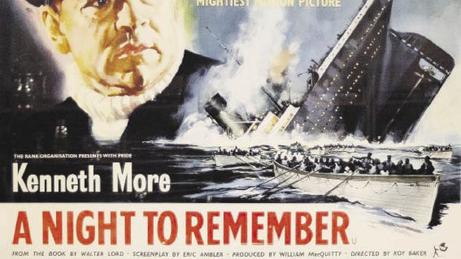 versiones. “La última noche del Titanic”, de 1958 y la versión nazi, de 1943 (abajo), que ordenó filmar Goebbels.